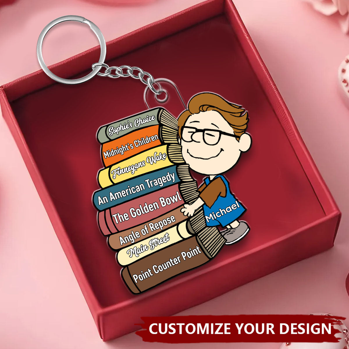 Custom Favorite Book Title - Personalized Acrylic Keychain, Gift For Book Lovers
