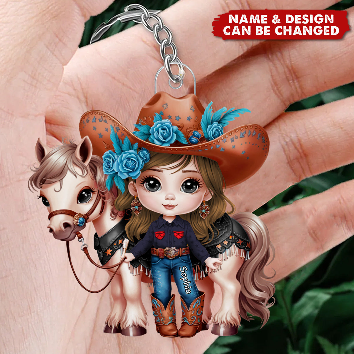 Equestrian Girl - Personalized Acrylic Keychain