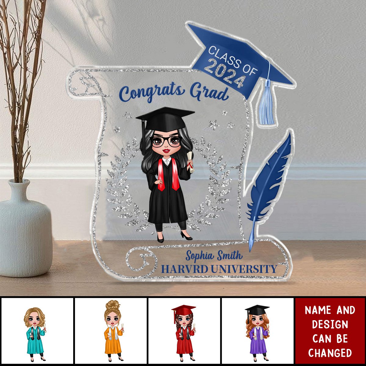 Class of 2024 Graduation Gift for Daughter Personalized Acrylic Plaque
