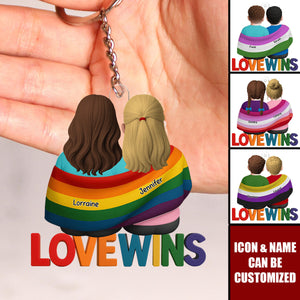LGBT Couple - Personalized Acrylic Keychain, Gift For Him, Gifts For Her