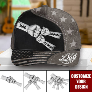 Fist Bump Daddy Grandpa - Personalized Classic Cap