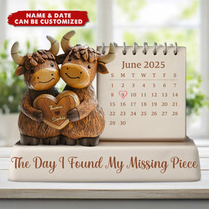 The Day I Found My Missing Piece - Personalized Couple Custom Shaped Acrylic Plaque