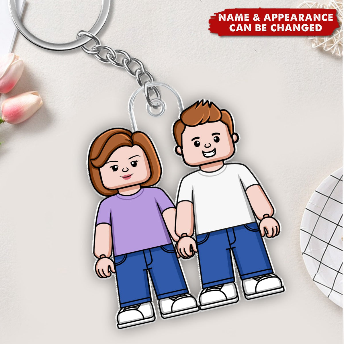 Couple Together - Personalized Keychain