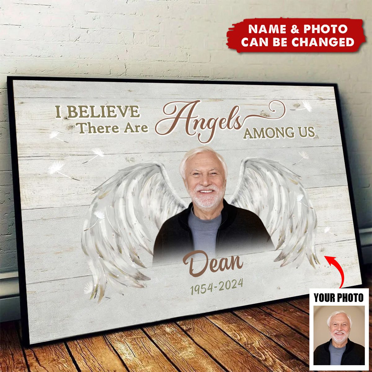 I Believe There Are Angels Among us - Personalized Poster Memorial Gift