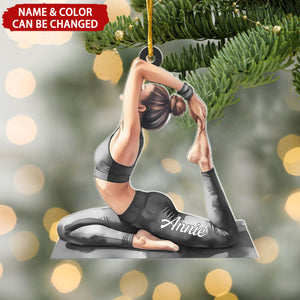 Yoga Woman Personalized Christmas Ornament, Gift For Yoga Lover