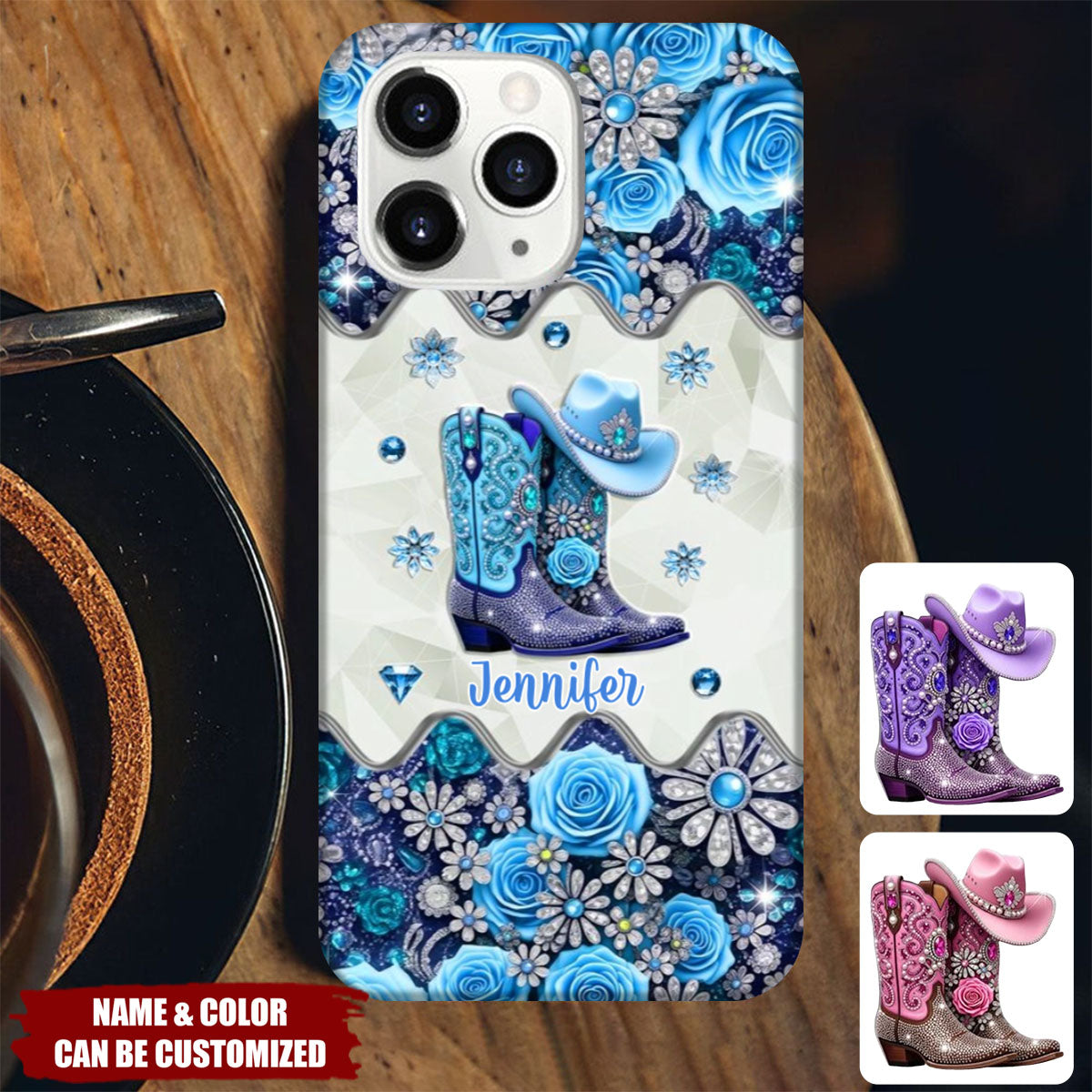 Cowgirl Boots - Personalized Cowgirl Full Print Phone Case