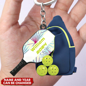 Personalized Pickleball Keychain -Gift for Pickleball Lovers