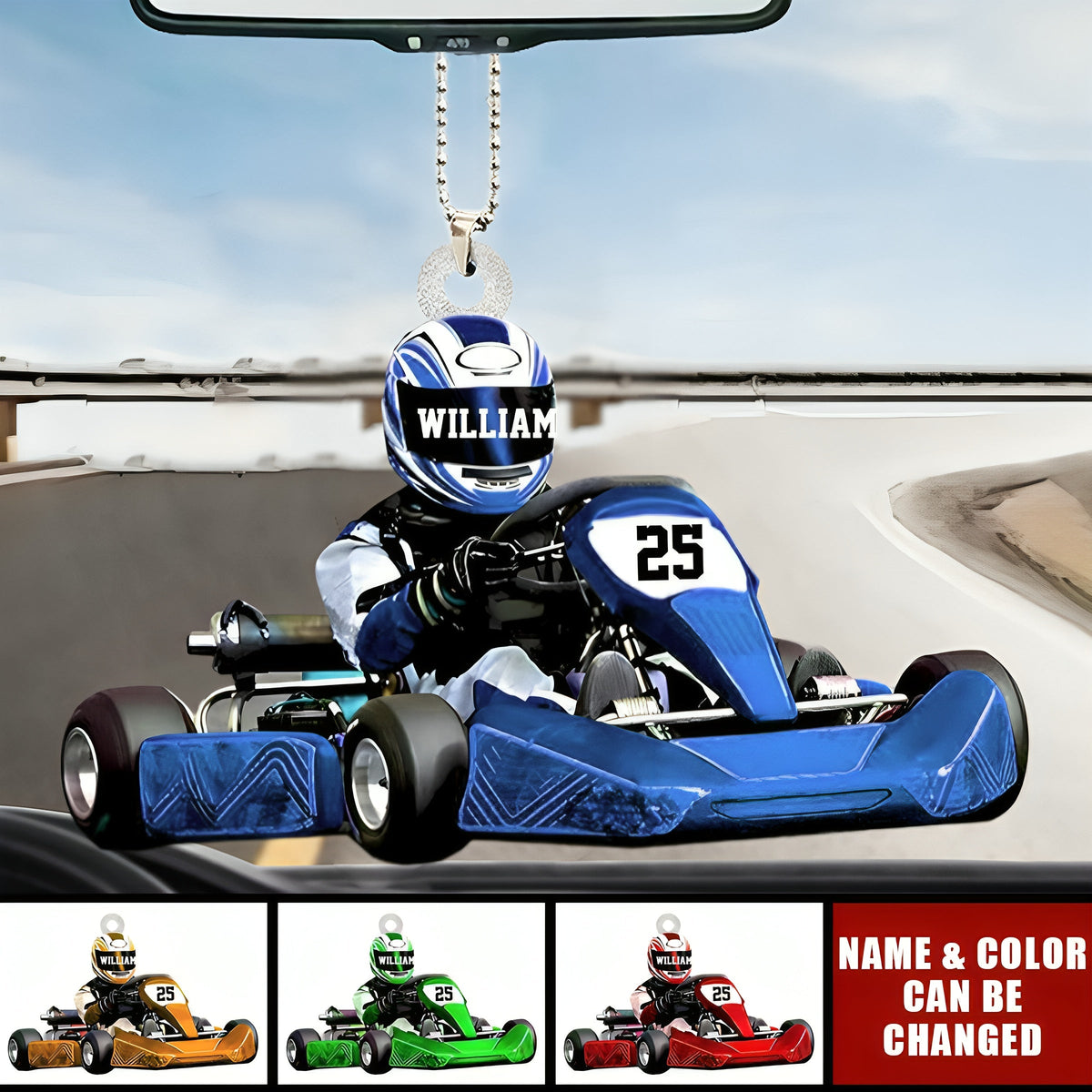 Personalized Race Car Ornament, Custom Name Car Ornament, Gift For Race Car Lovers