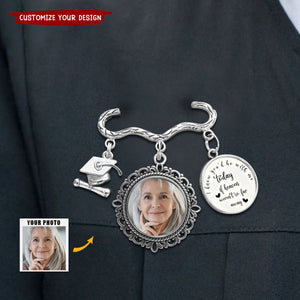 Personalized Antique Graduation Cap Memorial Tassel Brooch Pin with Photo Charm Grad Ceremony Sympathy Gift for Class of 2025 Graduates