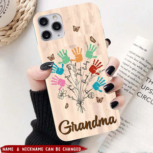 Mother's Day Handprint Bouquet - Personalized Phone case