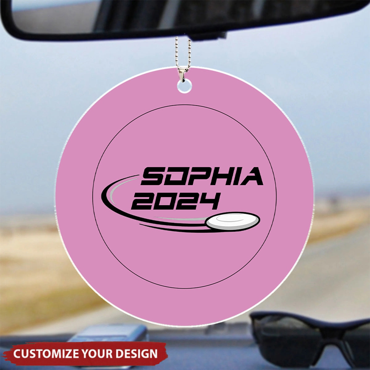 Ultimate Flying Discs - Personalized Acrylic Car Ornament, Gift For Ultimate Player