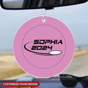 Ultimate Flying Discs - Personalized Acrylic Car Ornament, Gift For Ultimate Player