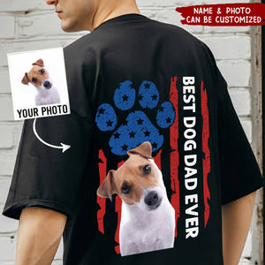 Custom Photo Dog Meet Me Happy - Dog & Cat Personalized T-shirt