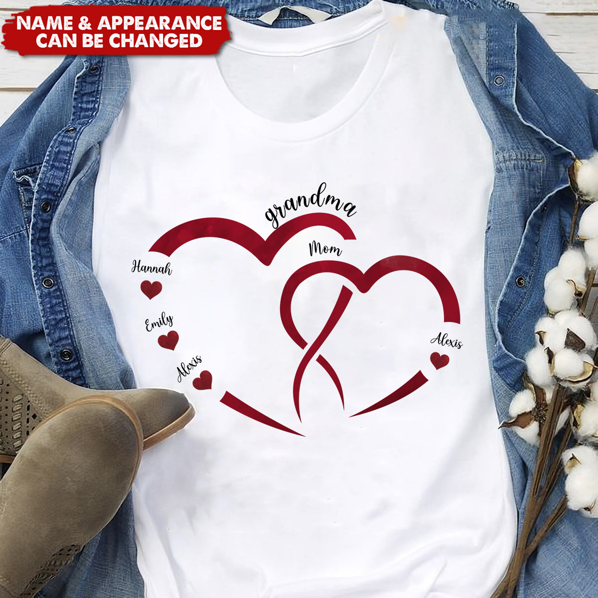 Love Begins With Her, And Grows With Us - Personalized Shirt- Mother's Day, Gift For Mom, Grandma