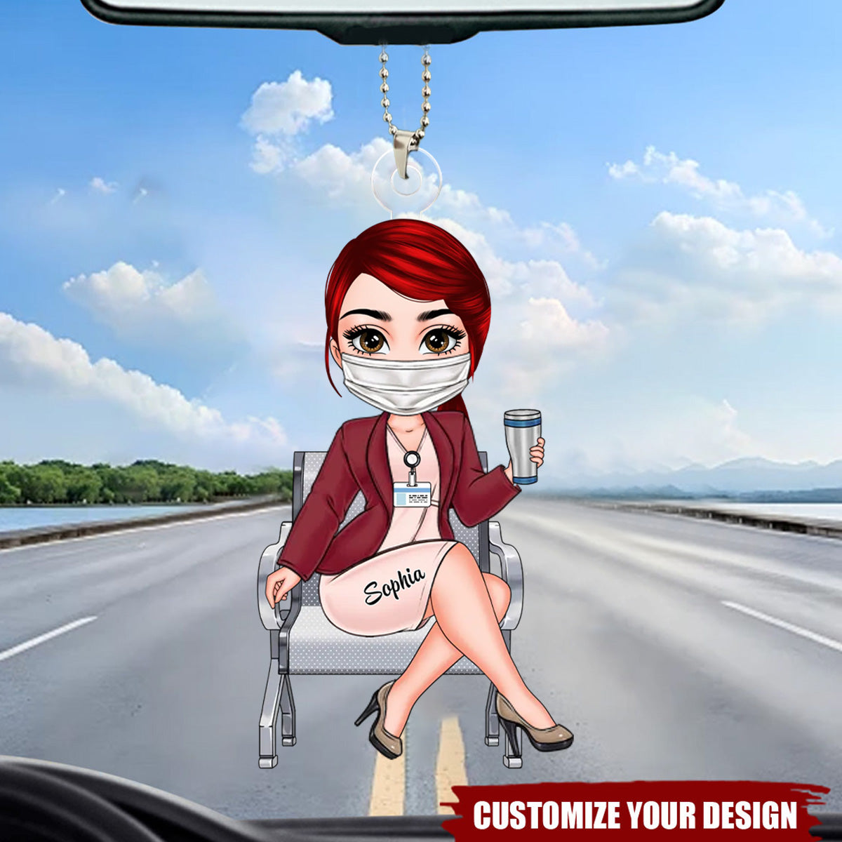 Custom Cartoon Gift For Medical Staff - Personalized Acrylic Ornament