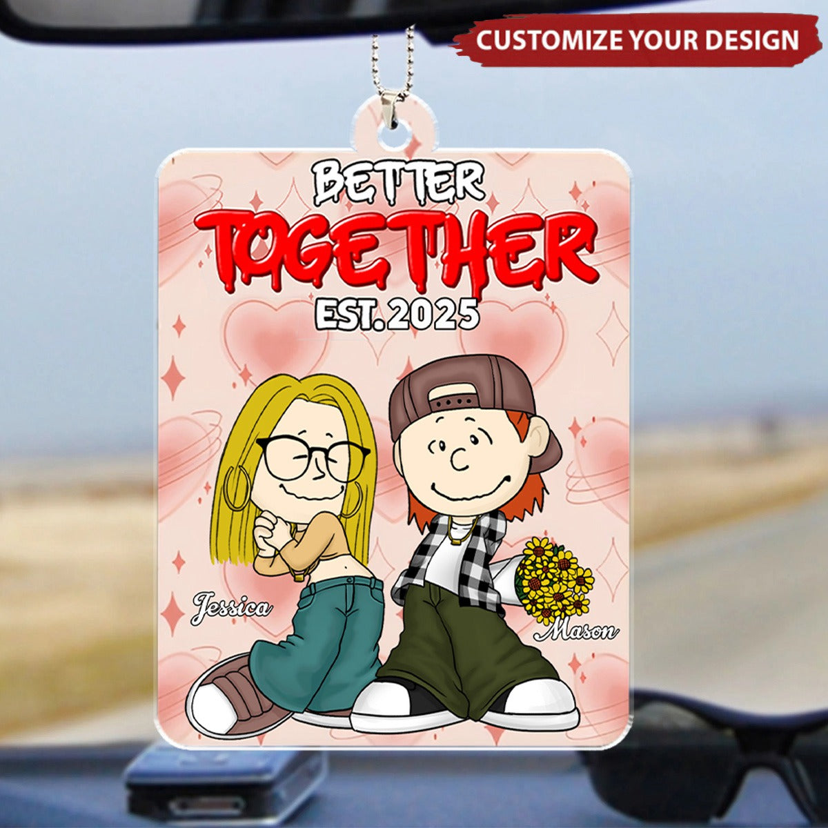 Couple Better Together - Personalized Car Ornament