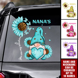Leopard Grandma Mom Butterfly Kids - Personalized Decal, Gift For Grandma/ Mom, Leopard Grandma Decal