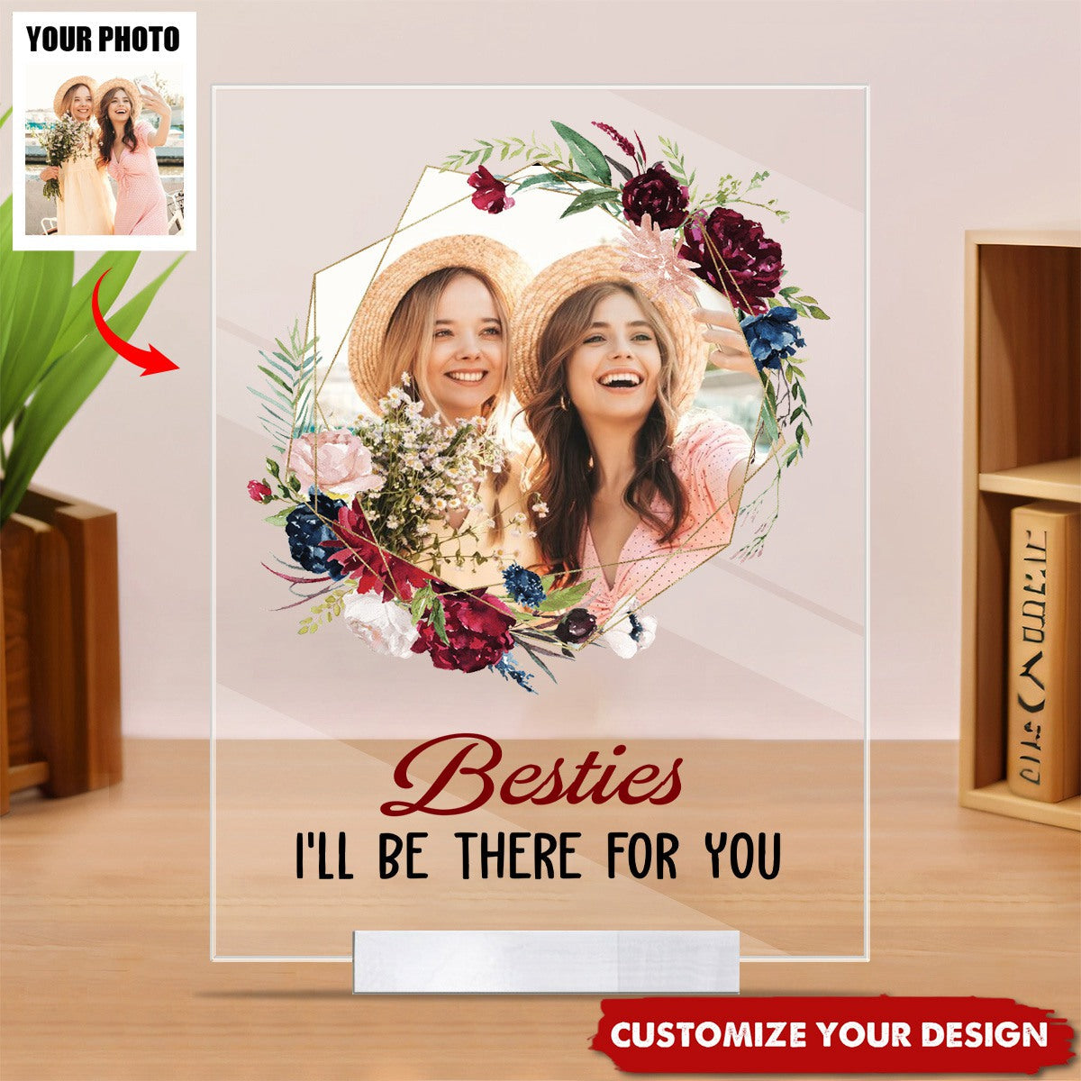 Best Friends We Choose For Ourselves - Personalized Acrylic Photo Plaque - Birthday Gift For Besties, BFF, Friends, Soul Sisters