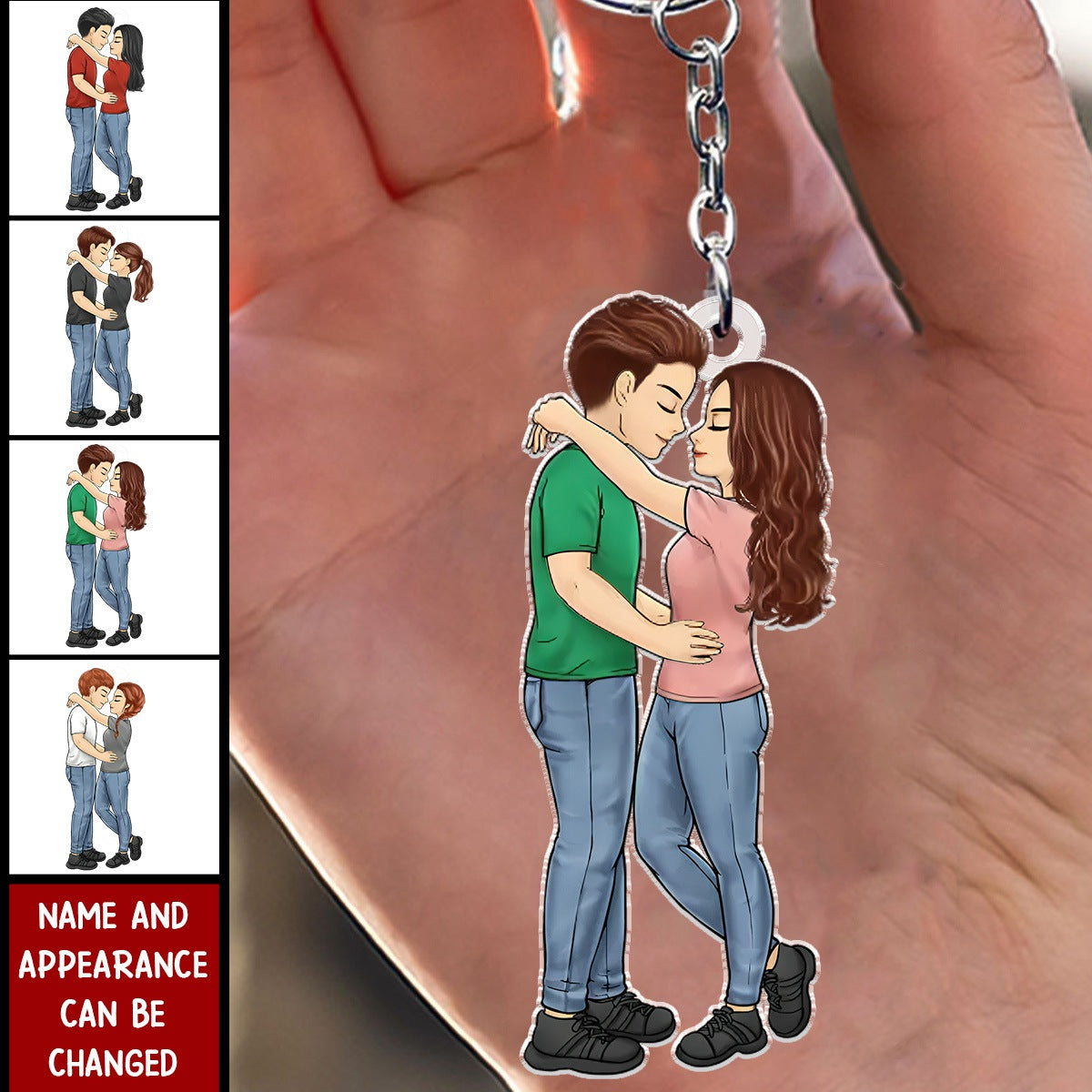 Every Day With You Is The Best Day Of My Life - Couple Personalized Custom Acrylic Keychain