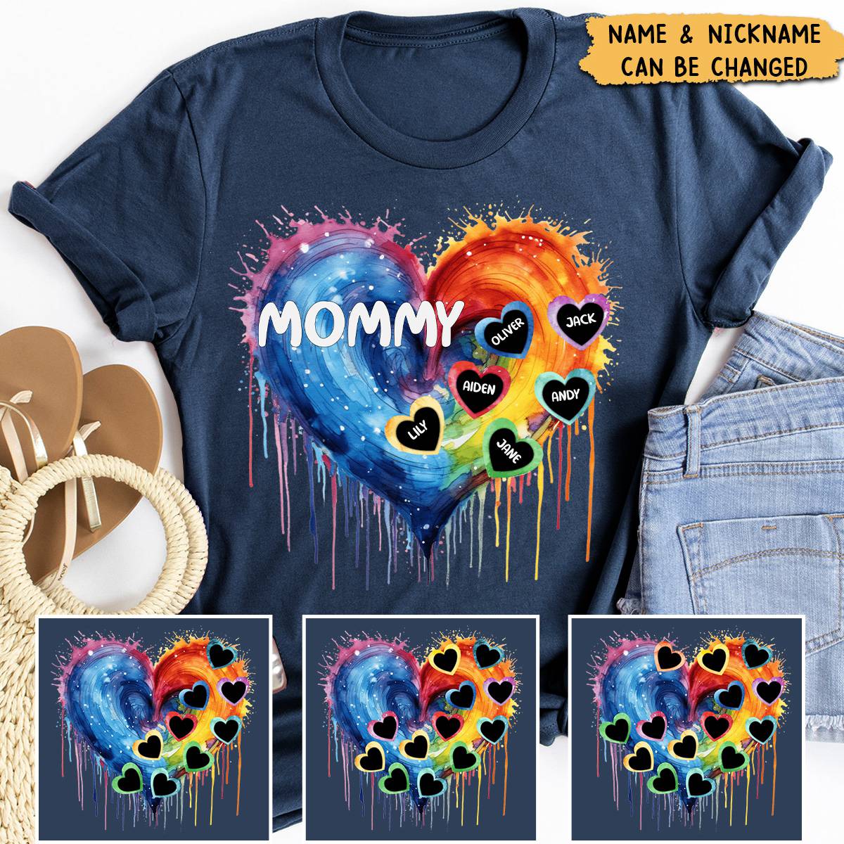 Grandma Sweethearts Custom Names - Personalized Shirt