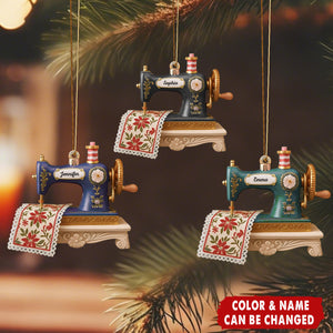 Personalized Sewing Machine Ornament  – Gift for Seamstress, Quilter, Sewing Lover