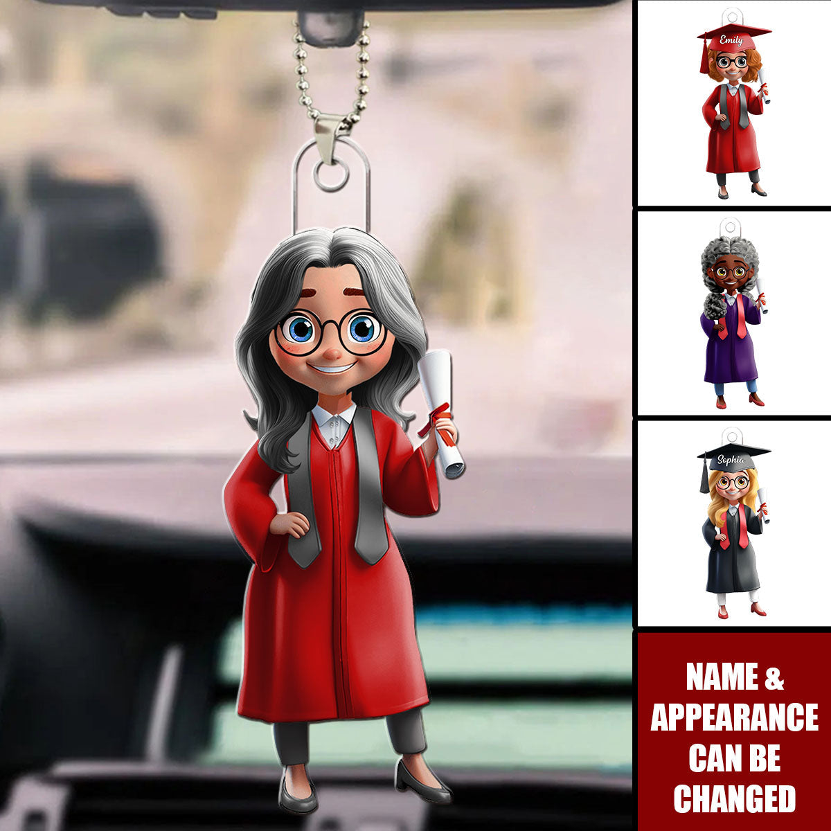 Graduation Girls - Personalized Acrylic Ornament - Graduation Gift For She