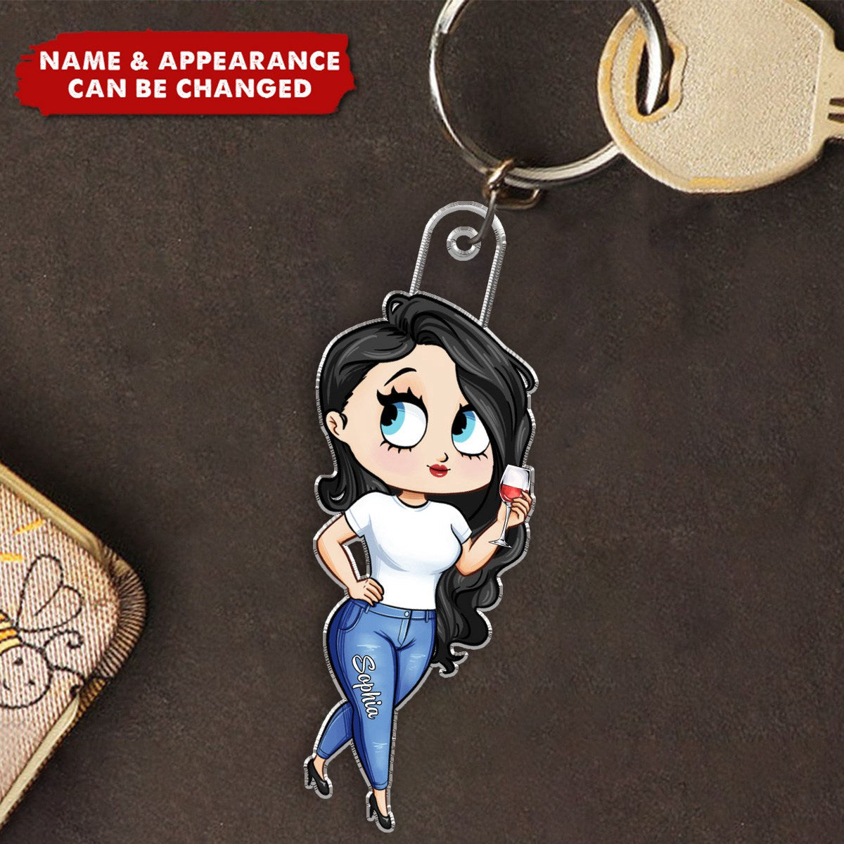 New Cartoon Style Girl - Personalized Acrylic Keychain