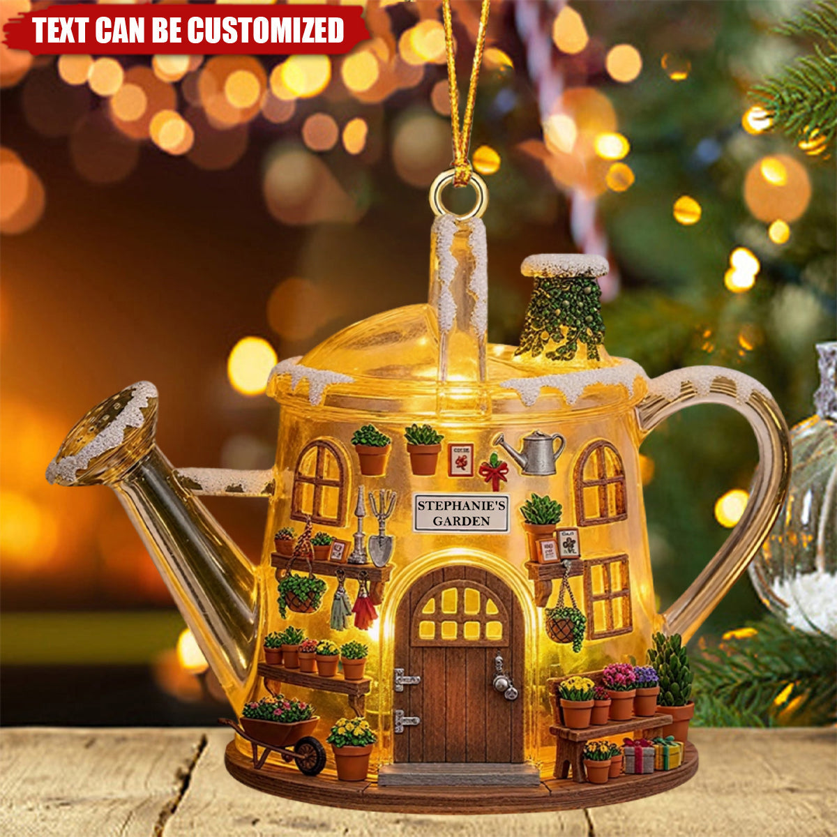 Cozy Garden House - Personalized Acrylic Ornament, Gifts For Gardeners