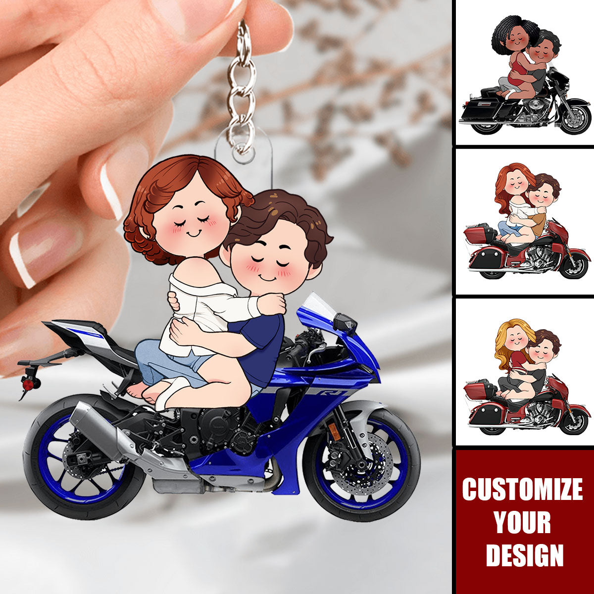I Will Ride You - Personalized Couple Keychain