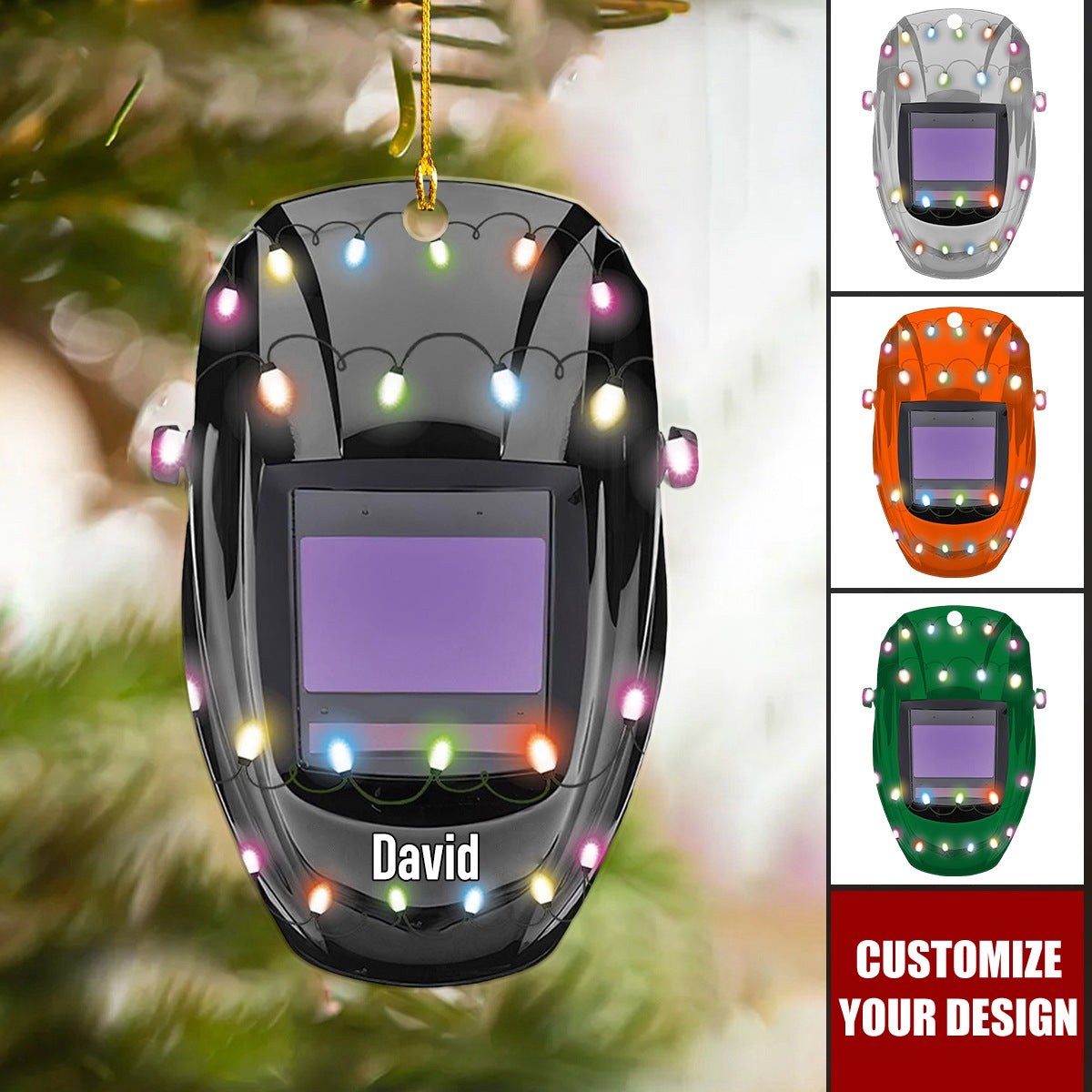 Custom Welder Helmets Ornament - Personalized Welder Ornament