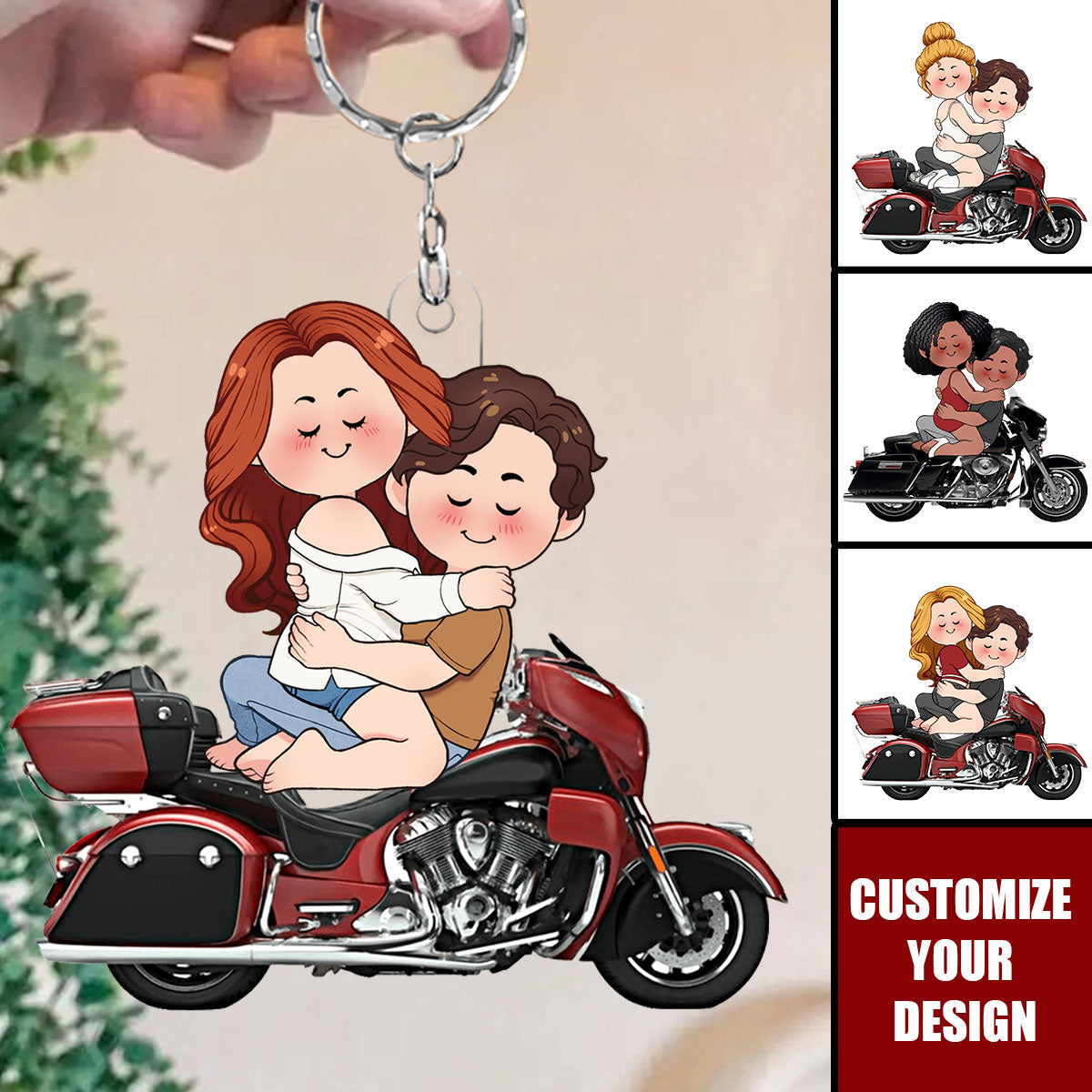 I Will Ride You - Personalized Couple Keychain