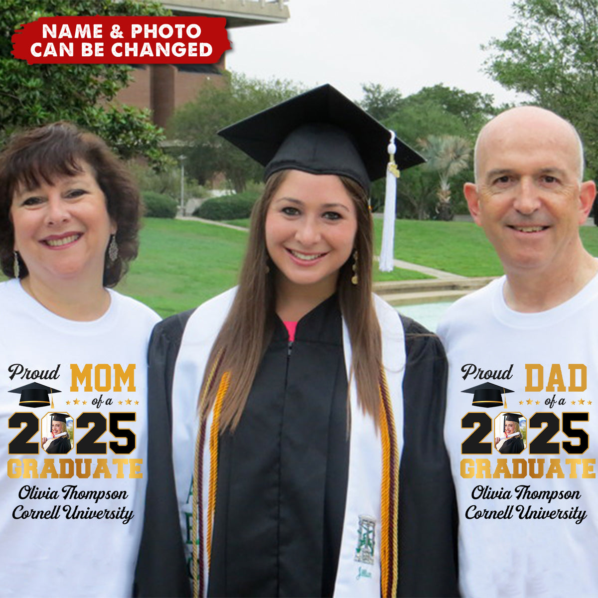 Custom Photo Congratulations On Your Graduation - Family Personalized T-shirt