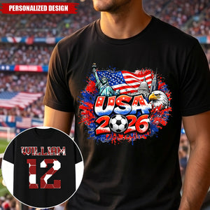 Custom World Cup National Pattern Shirt - Personalized Name and Number Game Day World Cup Gift for Soccer Fans