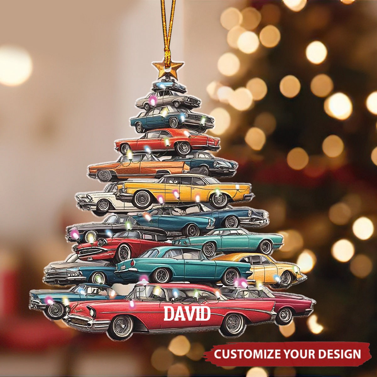 Muscle Car Collection Christmas Ornament - Christmas Car Tree Ornament
