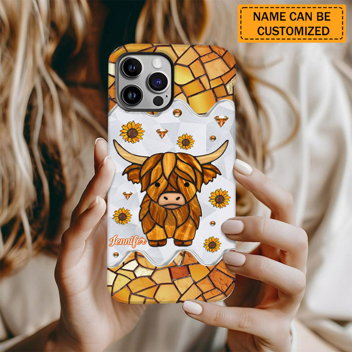 Adorable Highland Cow - Personalized Highland Cow Phone Case