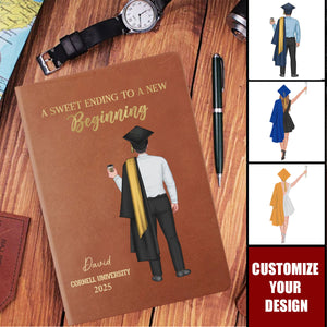 I Trust The Next Chapter - Graduation Personalized Leather Journal