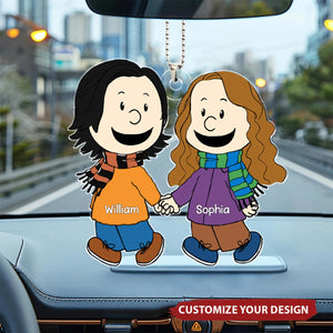 Couple Car Ornament - Personalized Gift For Couple Hand In Hand