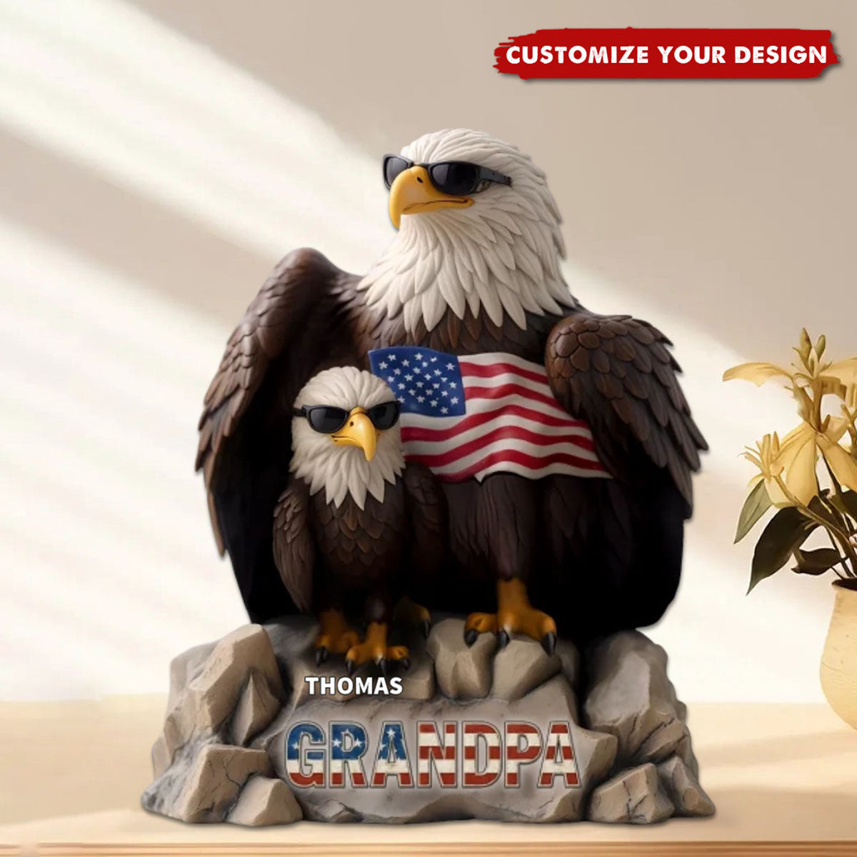 Be Cool And Spread Your Wings - Family Personalized Acrylic Plaque, Father's Day, Gift For Dad, Grandpa