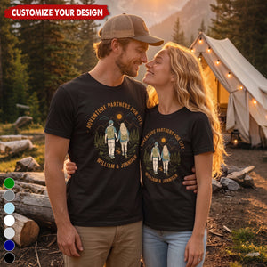 Vintage Adventure Partners For Life - Personalized T Shirt