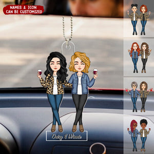 Best Friends Drink Together Personalized Acrylic Ornament