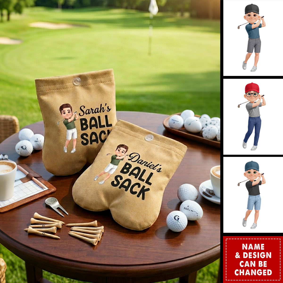 Custom Golf Ball Bag Sack - Personalized Birthday Gifts For Golf Lovers, Sports Fans, Sports Lovers - Fairways And Good Days