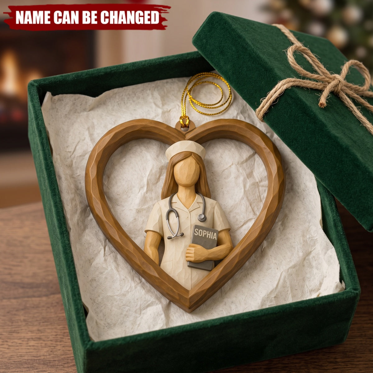 Scrub Life - Personalized Wooden Ornament