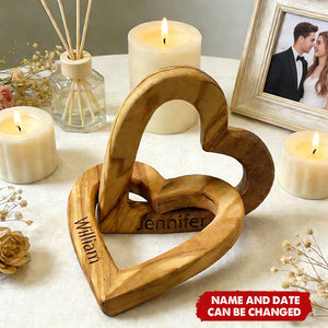 Interlocking Hearts - Personalized Infinity Heart Sculpture