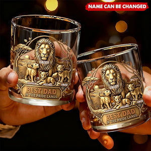 Best Dad - Personalized Whiskey Glass, Gift For Dad