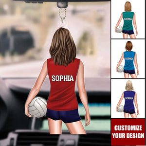 Custom Volleyball Player Car Ornament - Personalized Volleyball Lover Gift