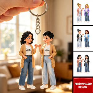 Deep Friendship - Personalized Acrylic Keychain