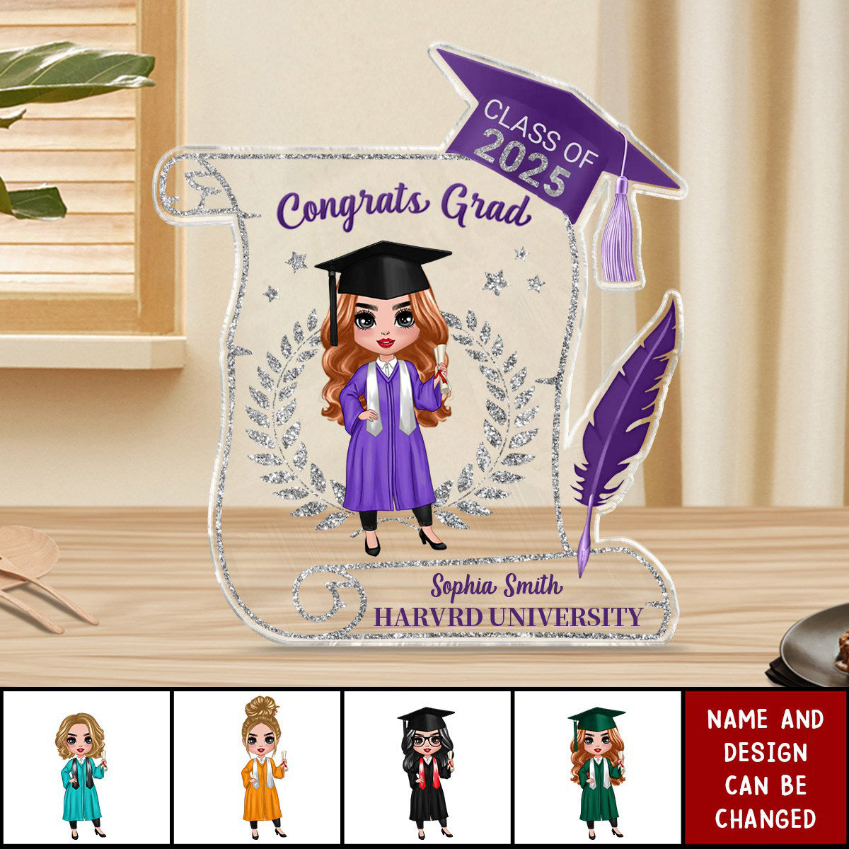Class of 2025 Graduation Gift for Daughter Personalized Acrylic Plaque