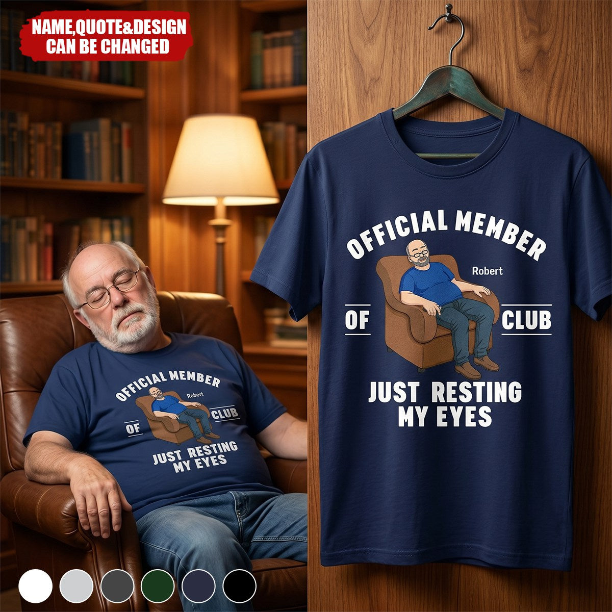 Father's Day Gifts, I'm Just Resting My Eyes - Personalized T-Shirt