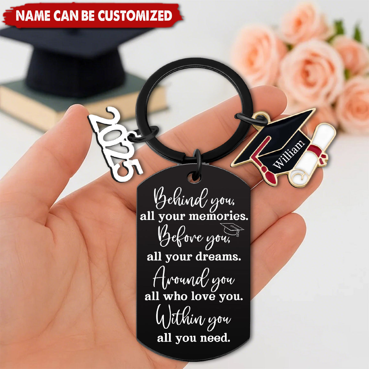 Family Personalized Graduation Keychain - Graduation Gift For Family Members