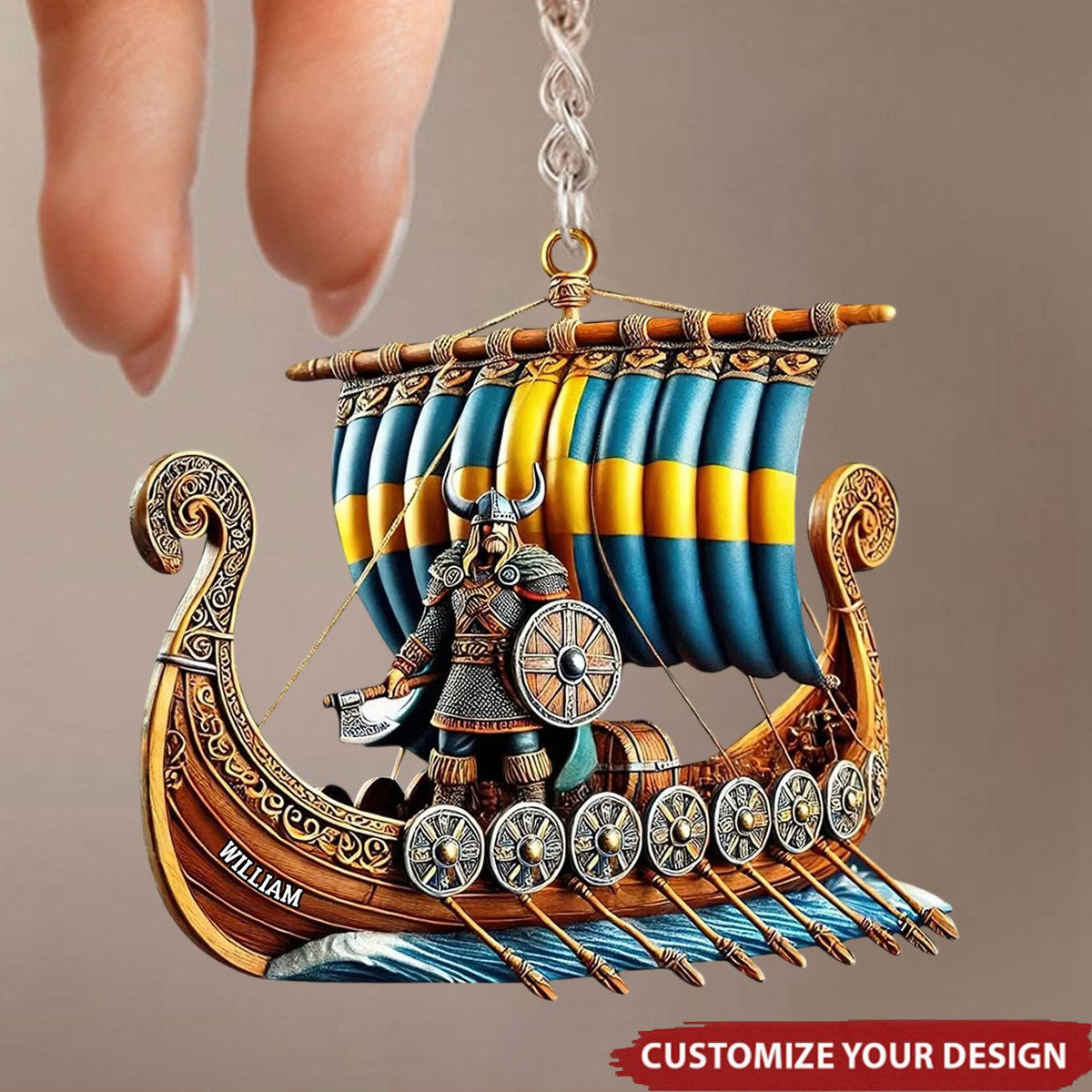 Personalized Ship Keychain - Unique Christmas Gift For History Enthusiasts